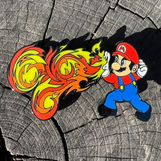 Fireflower Mario UV pin